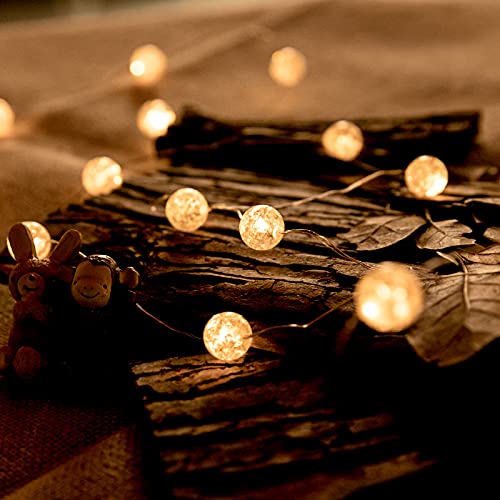 Festive Fairy Lights: Crackle Ball Globe String Lights