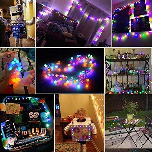 ALOVECO Multicolor LED Christmas Lights - 50 LEDs, Remote-Controlled, Waterproof