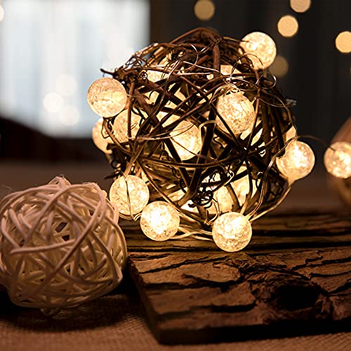 Festive Fairy Lights: Crackle Ball Globe String Lights