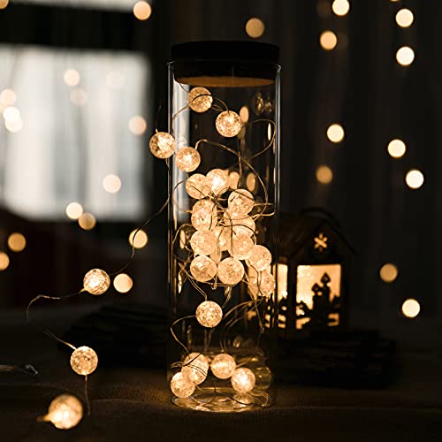 Festive Fairy Lights: Crackle Ball Globe String Lights