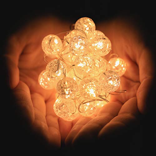 Festive Fairy Lights: Crackle Ball Globe String Lights