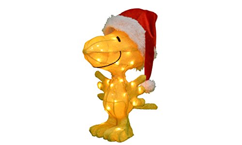 18" Peanuts 3D Woodstock Yard Art, Christmas Edition