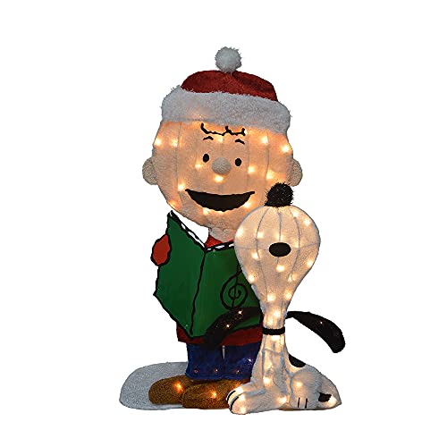 32" Pre-Lit Peanuts Charlie Brown & Singing Snoopy