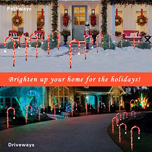 10pcs Candy Cane Lights - Christmas Outdoor Decor
