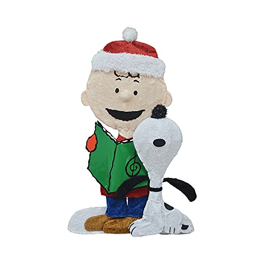 32" Pre-Lit Peanuts Charlie Brown & Singing Snoopy