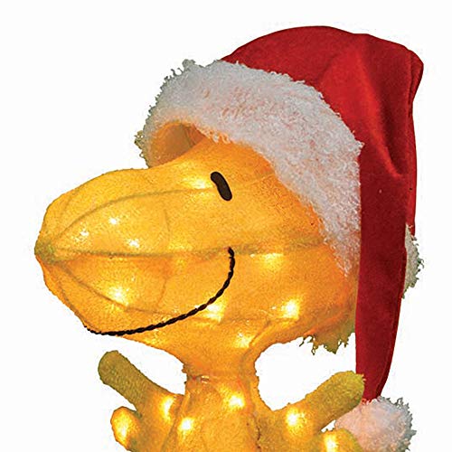 18" Peanuts 3D Woodstock Yard Art, Christmas Edition