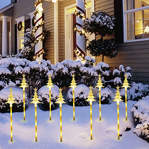 20" Light up Xmas Pathway Markers - Set of 10