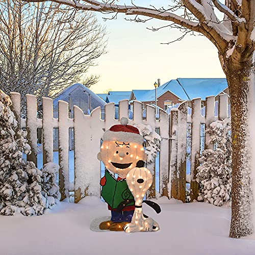 32" Pre-Lit Peanuts Charlie Brown & Singing Snoopy