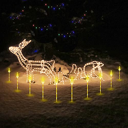 20" Light up Xmas Pathway Markers - Set of 10