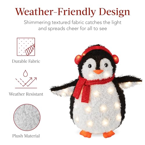 3ft Lighted Penguin Family Christmas Decoration w/ 150 LEDs