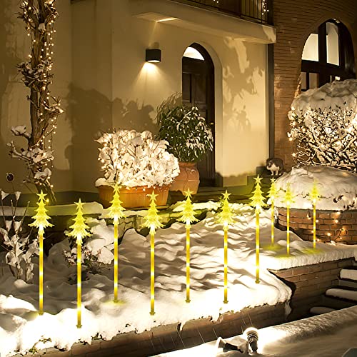 20" Light up Xmas Pathway Markers - Set of 10