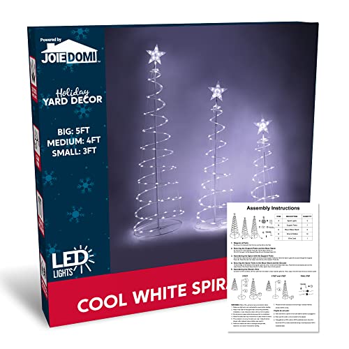 3-Pack LED Spiral Christmas Tree Lights for Holiday Decoration