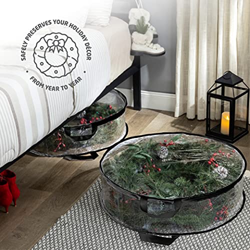 Christmas Wreath Storage: 24" Plastic Bag - 2 Pack