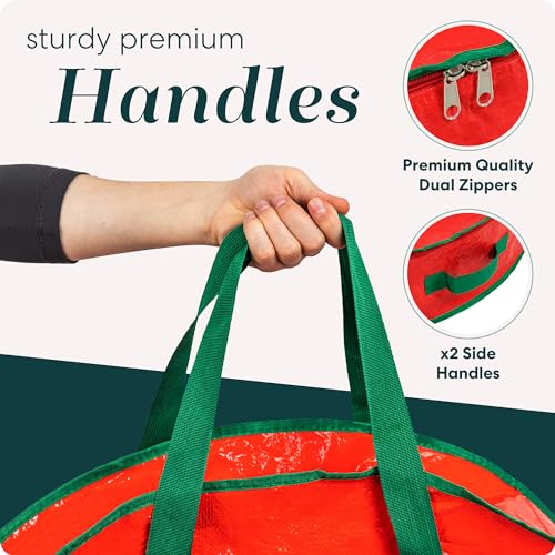 Christmas Wreath Storage Bag - Durable, Easy to Carry (24")