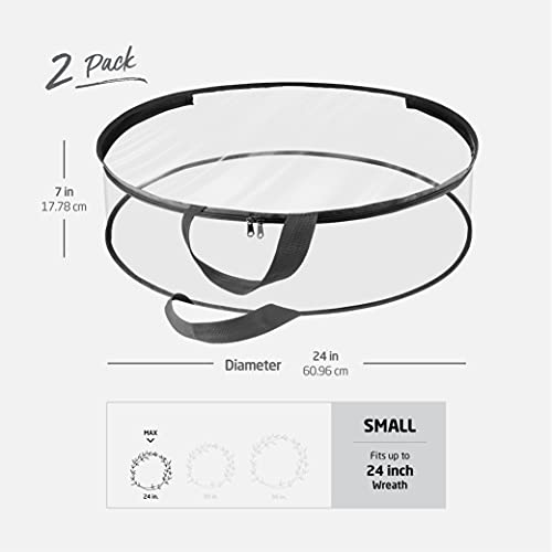 Christmas Wreath Storage: 24" Plastic Bag - 2 Pack