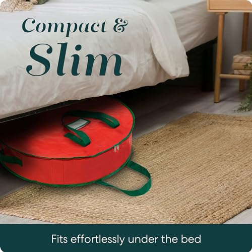 Christmas Wreath Storage Bag - Durable, Easy to Carry (24")