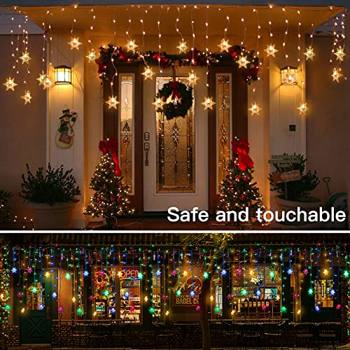 40ft Connectable Christmas Snowflake Icicle Lights - 360 LEDs