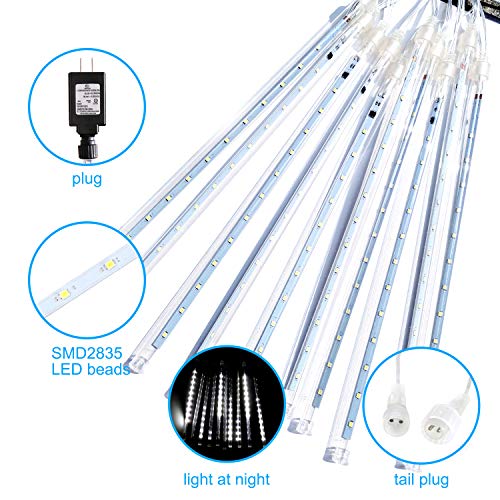Aluan Meteor Shower Rain Lights: Christmas Holiday Outdoor Decoration