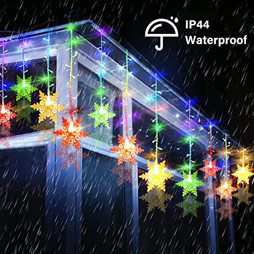 40ft Connectable Christmas Snowflake Icicle Lights - 360 LEDs