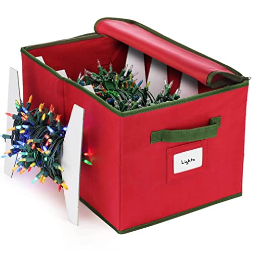 Zober Christmas Light Storage: Organizer Wheel - Red