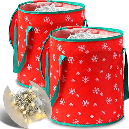 Christmas Light Storage Bags - 2Pack, RED