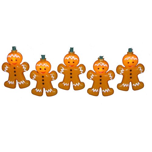 Gingerbread Light Set by Kurt Adler, tan