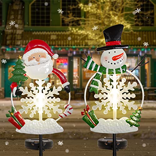 Lighted Christmas Landscape Ornament: Solar Garden Stake Lights