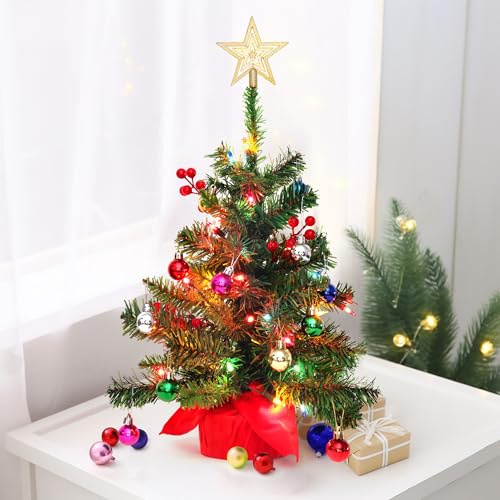 Prelit Decorated Tabletop Christmas Tree - 22 Inch