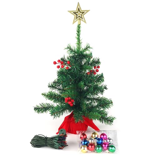 Prelit Decorated Tabletop Christmas Tree - 22 Inch
