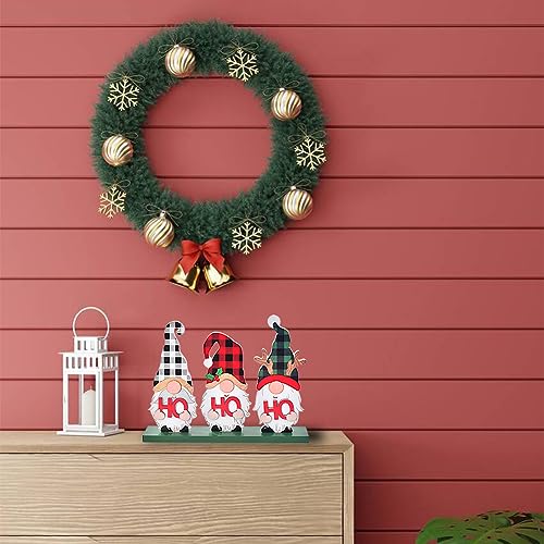 Rustic Wooden Merry Christmas Sign with Gnomes