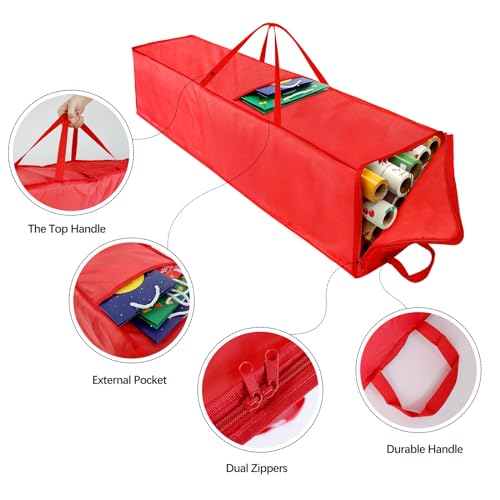 Christmas Wrapping Paper Organizer - Stores 20 Rolls!