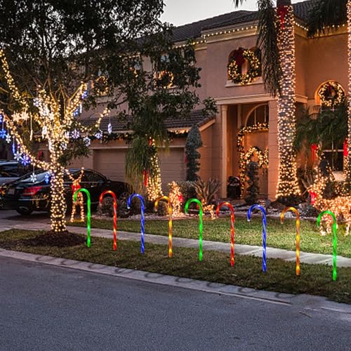 Solar Candy Cane Lights: Festive Outdoor Decor