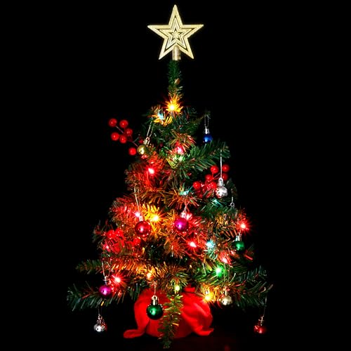 Prelit Decorated Tabletop Christmas Tree - 22 Inch