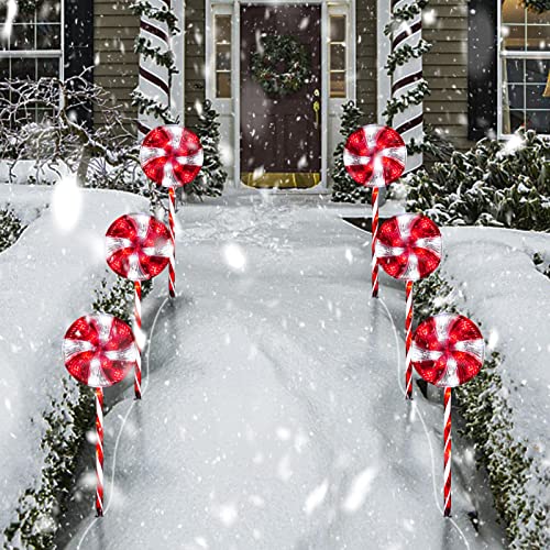Red Solar Christmas Pathway Lights – 3 Pack