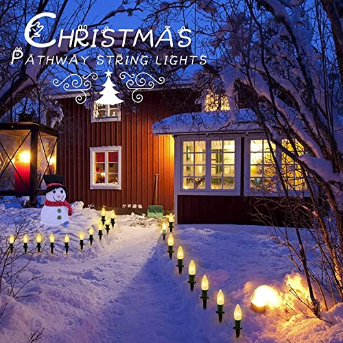 C9 Pathway Lights: Festive Outdoor Christmas Decor, Warm White