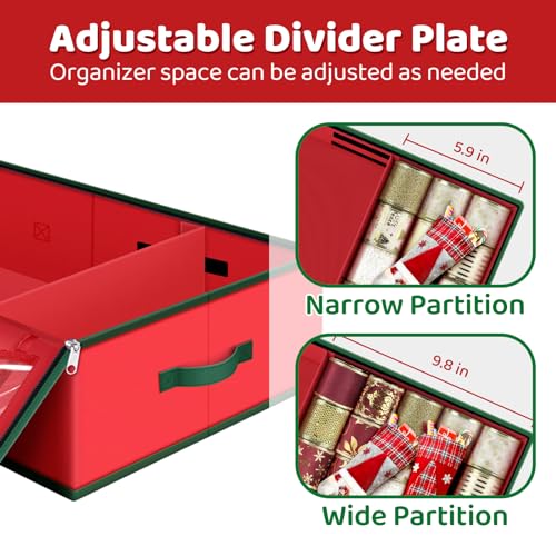 Christmas Wrapping Paper Storage Container, 40 Inch Organizer