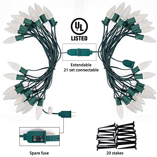 C9 Pathway Lights: Festive Outdoor Christmas Decor, Warm White