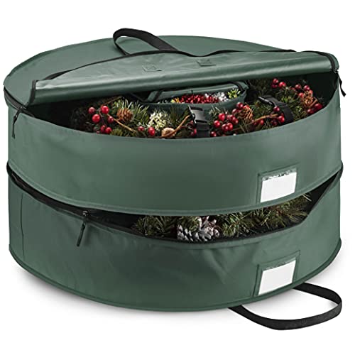 Christmas Wreath Storage: 30" Box with 2 Zippers