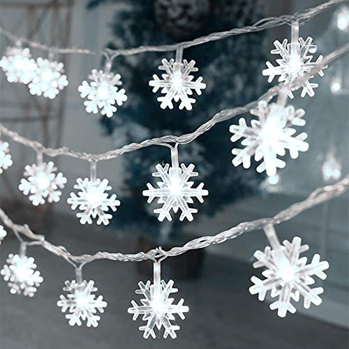 Snowflake String Lights for Indoor Outdoor Christmas Decoration