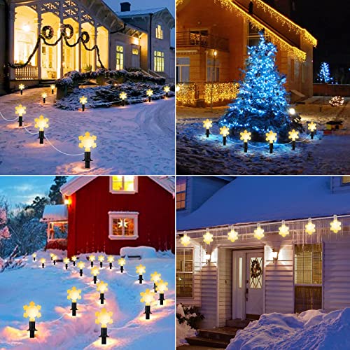 Outdoor Snowflake Christmas Lights: Festive Yard Decorations
