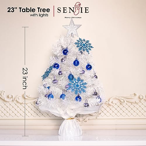 DIY White Tabletop Christmas Tree with LED Lights