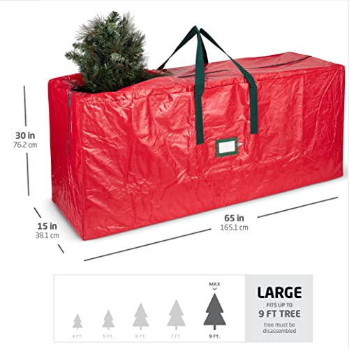 Red Christmas Tree Storage Bag - 9 Ft