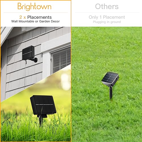 Solar Powered White Meteor Shower Lights - 10 Tubes, 240 LEDs