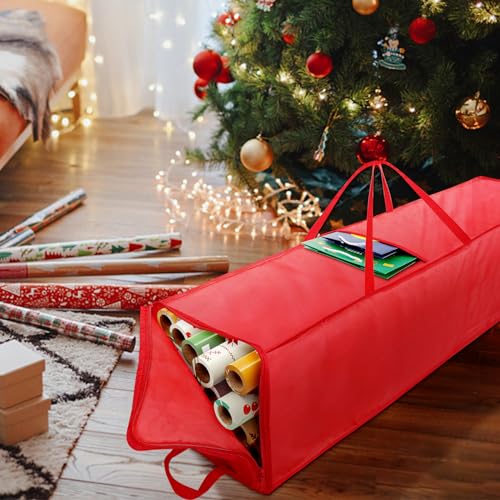Christmas Wrapping Paper Organizer - Stores 20 Rolls!