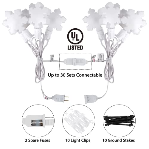 Outdoor Snowflake Christmas Lights: Festive Yard Decorations