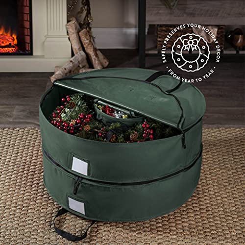 Christmas Wreath Storage: 30" Box with 2 Zippers