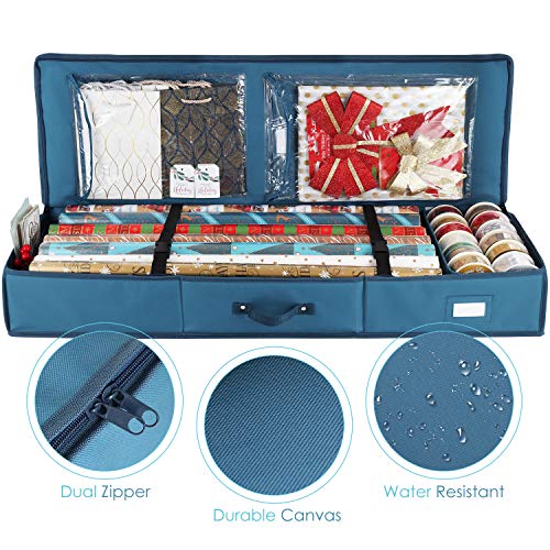 Christmas Wrapping Paper Organizer: Neatly Store 22 Rolls