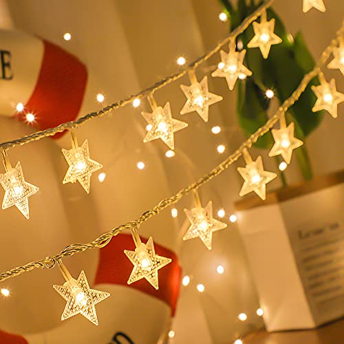 Christmas Star String Lights - Indoor/Outdoor Fairy Decoration