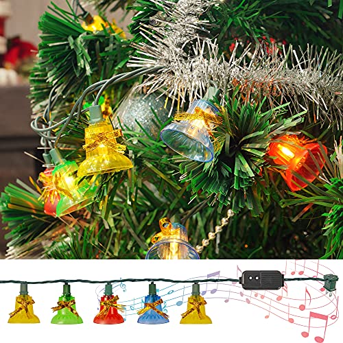 Musical Bell Lights: 7.6 FT Christmas Decoration with 7 Modes