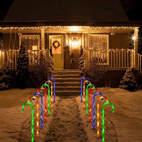 Solar Candy Cane Lights: Festive Outdoor Decor